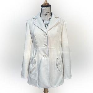 Forever 21 White Dress Coat Size Small